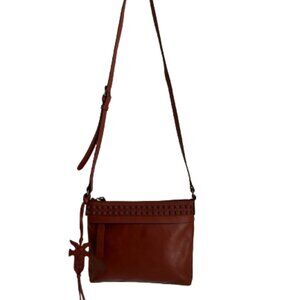 FRYE Crossbody • Shoulder Bag • Purse • Cognac Brown Leather • EUC • India